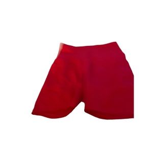 Leg End bikers shorts Sz small red with pockets 88% polyester activewear